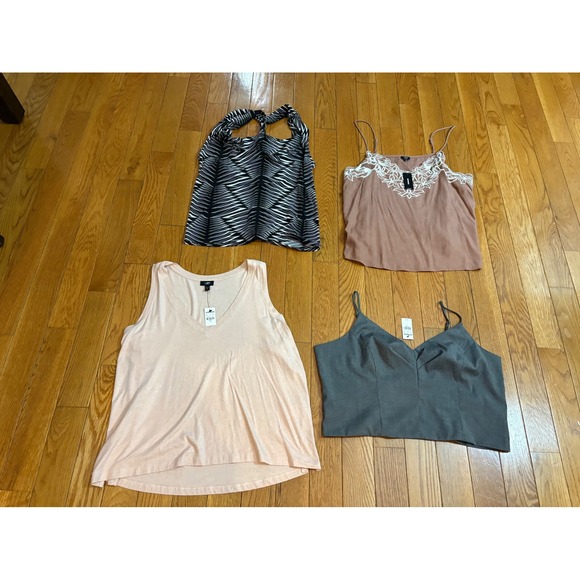 Express Tops - Express Womens Tops Bundle NWT Size XL Grey Mauve Pink Abstract 4 Piece Set